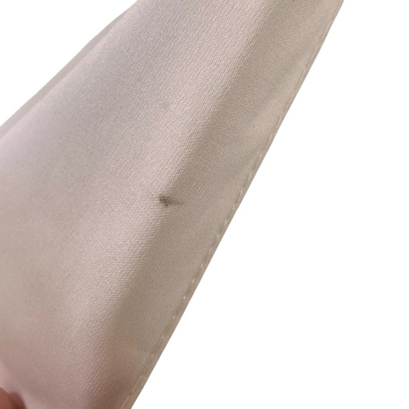 IEENA for Mac Duggal One Shoulder Hi-Low Draped Charmeuse White Dress Size 10 - Picture 8 of 16